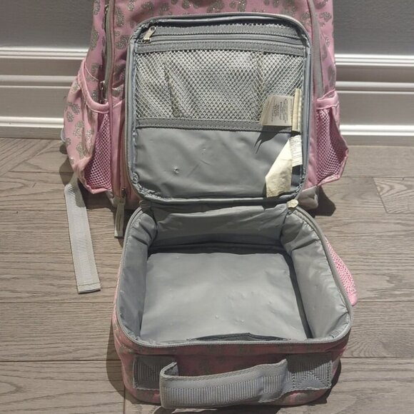 Pottery Barn Mackenzie Critter Glitter Pink Backpack & Lunch Box -Good Condition - Picture 5 of 9